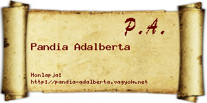 Pandia Adalberta névjegykártya